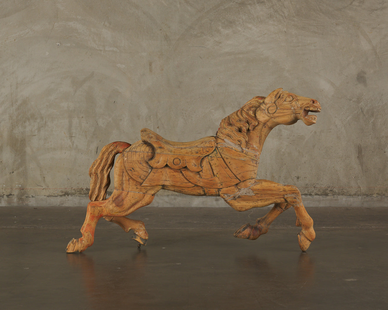 CAROUSEL CARVED WOOD HORSE